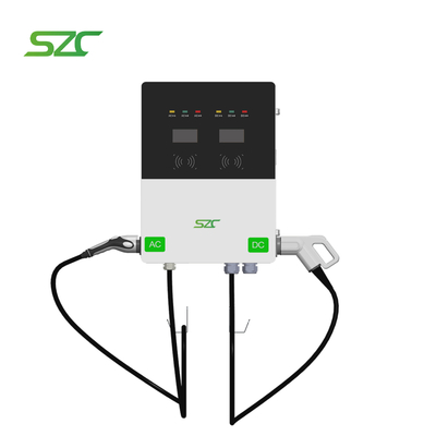 Δύο όπλα Δύο οθόνες OCPP SZC φορτιστή AC-DC 42 kW Type2-CCS2 Εμπορικός σταθμός φόρτισης πάτωμα