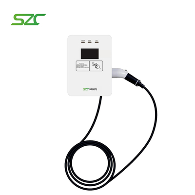 Προσαρμόσιμο Type2 EU Plug SZC 7kW 11kW 22kW Beautiful Tempered Glass EV Charger για εμπορική χρήση σε εσωτερικούς χώρους στάθμευσης